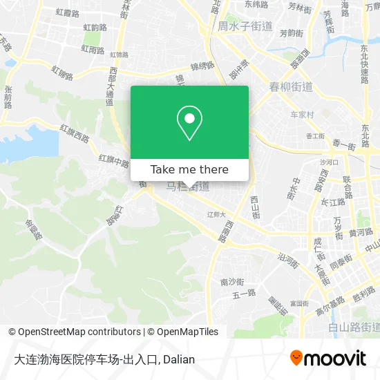 大连渤海医院停车场-出入口 map