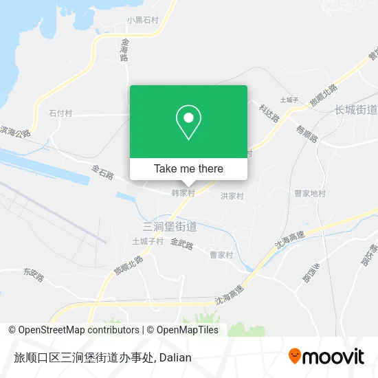 旅顺口区三涧堡街道办事处 map