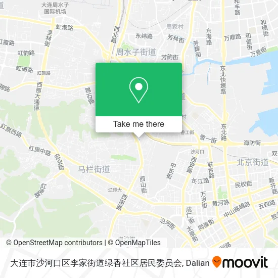 大连市沙河口区李家街道绿香社区居民委员会 map