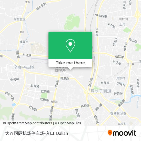 大连国际机场停车场-入口 map
