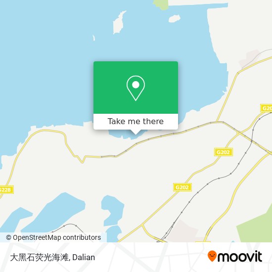大黑石荧光海滩 map