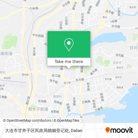 大连市甘井子区民政局婚姻登记处 map