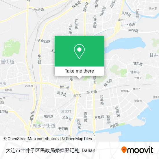 大连市甘井子区民政局婚姻登记处 map