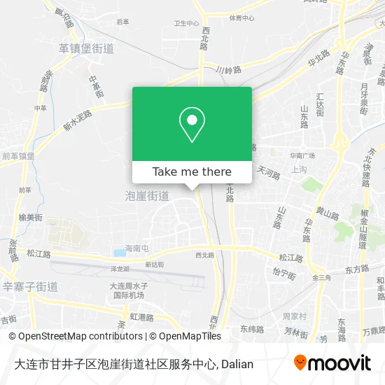 大连市甘井子区泡崖街道社区服务中心 map