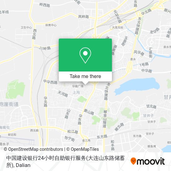 中国建设银行24小时自助银行服务(大连山东路储蓄所) map