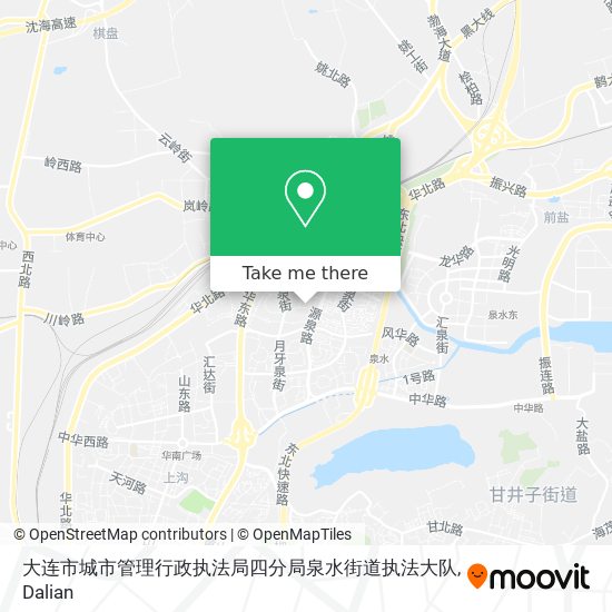 大连市城市管理行政执法局四分局泉水街道执法大队 map