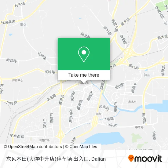 东风本田(大连中升店)停车场-出入口 map