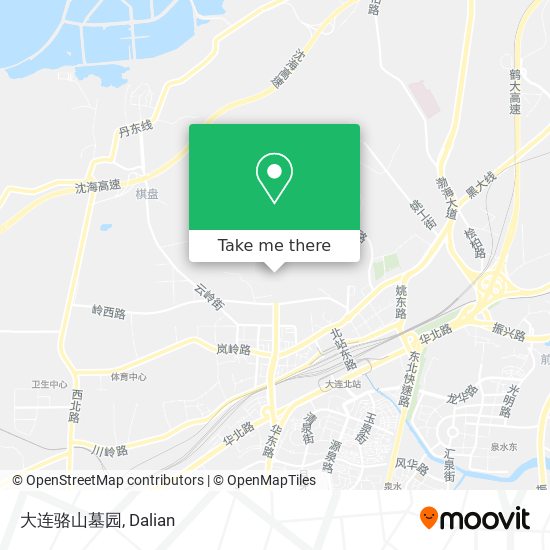 大连骆山墓园 map