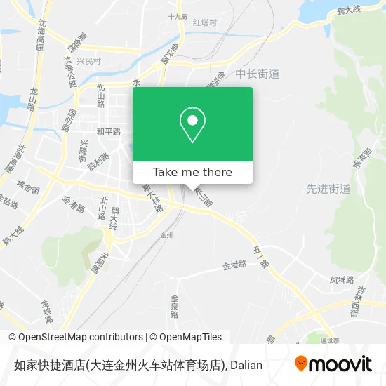 如家快捷酒店(大连金州火车站体育场店) map