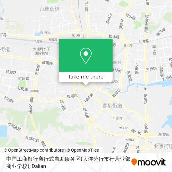 中国工商银行离行式自助服务区(大连分行市行营业部商业学校) map