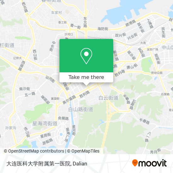 大连医科大学附属第一医院 map