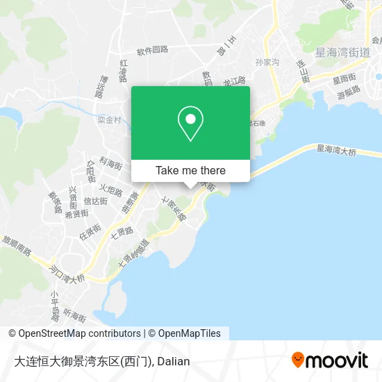 大连恒大御景湾东区(西门) map