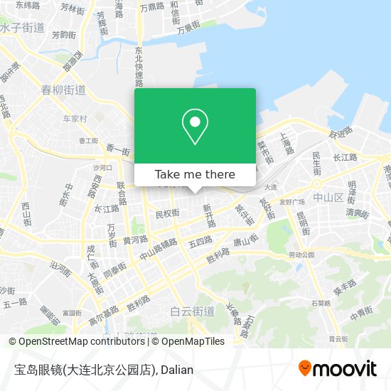 宝岛眼镜(大连北京公园店) map