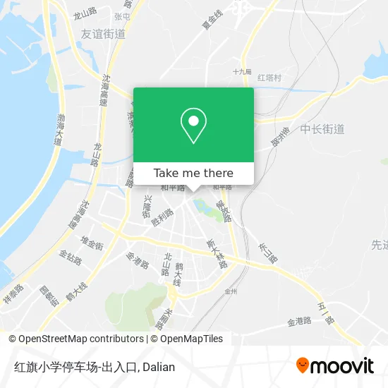 红旗小学停车场-出入口 map