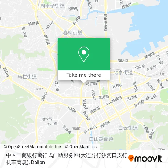 中国工商银行离行式自助服务区(大连分行沙河口支行机车商厦) map