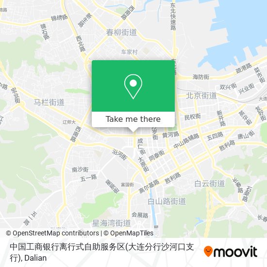 中国工商银行离行式自助服务区(大连分行沙河口支行) map