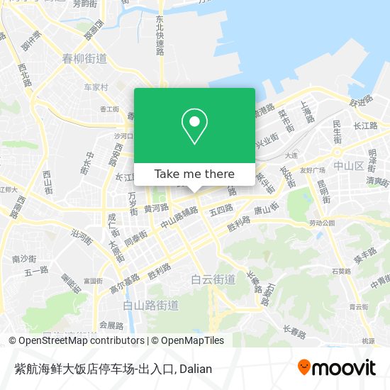 紫航海鲜大饭店停车场-出入口 map