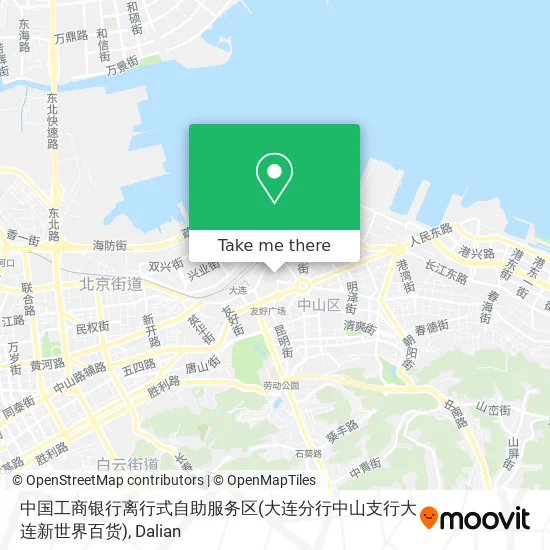 中国工商银行离行式自助服务区(大连分行中山支行大连新世界百货) map
