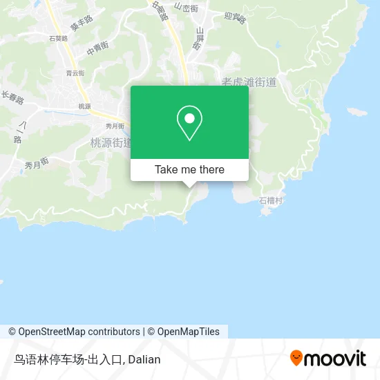 鸟语林停车场-出入口 map