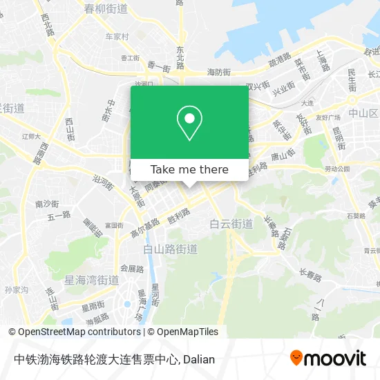 中铁渤海铁路轮渡大连售票中心 map