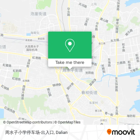 周水子小学停车场-出入口 map