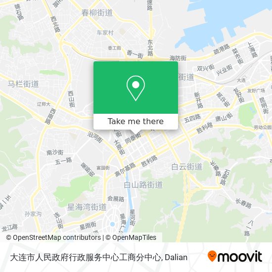 大连市人民政府行政服务中心工商分中心 map