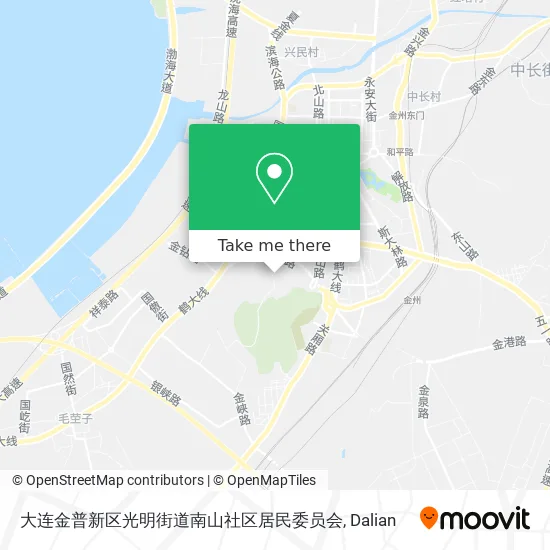 大连金普新区光明街道南山社区居民委员会 map