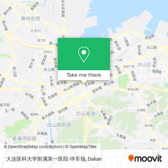 大连医科大学附属第一医院-停车场 map