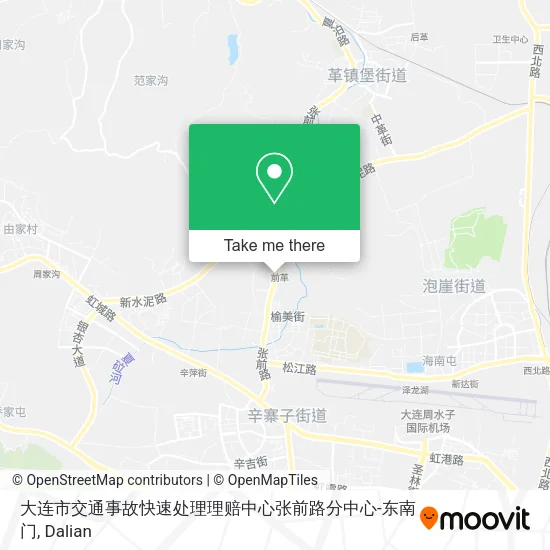 大连市交通事故快速处理理赔中心张前路分中心-东南门 map