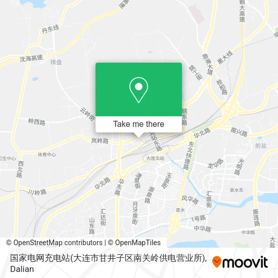 国家电网充电站(大连市甘井子区南关岭供电营业所) map