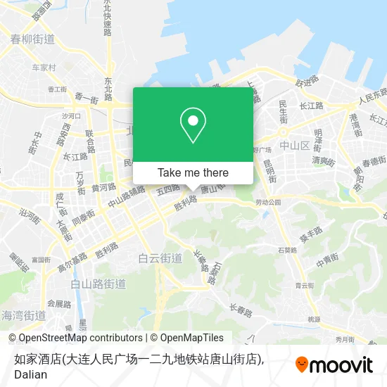 如家酒店(大连人民广场一二九地铁站唐山街店) map