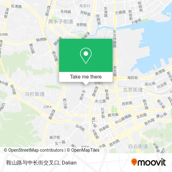 鞍山路与中长街交叉口 map