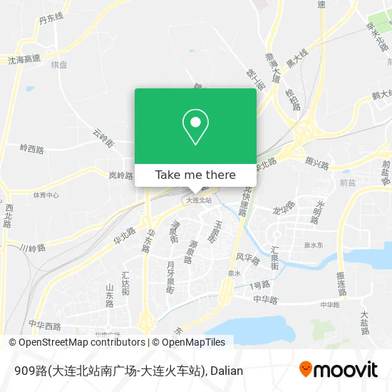 909路(大连北站南广场-大连火车站) map