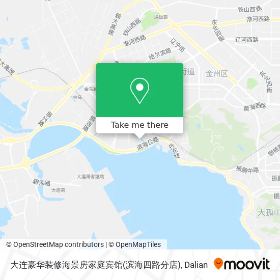 大连豪华装修海景房家庭宾馆(滨海四路分店) map