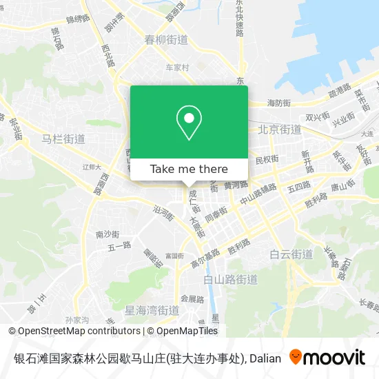 银石滩国家森林公园歇马山庄(驻大连办事处) map