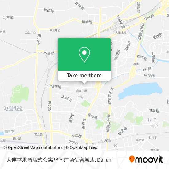 大连苹果酒店式公寓华南广场亿合城店 map