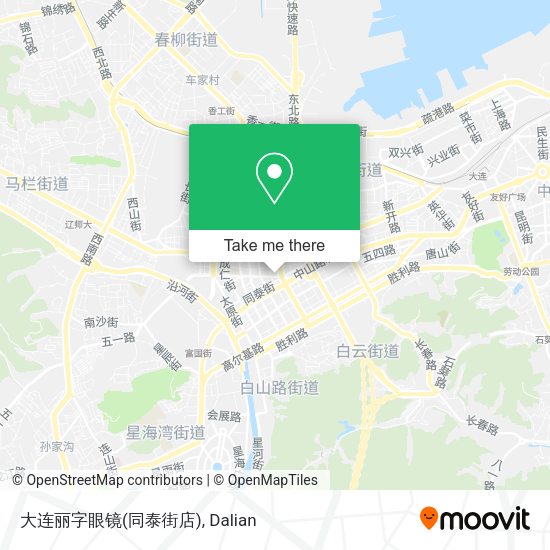 大连丽字眼镜(同泰街店) map