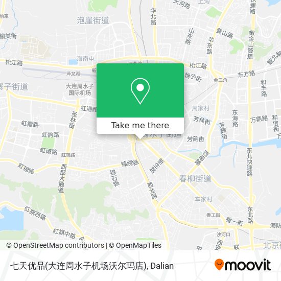 七天优品(大连周水子机场沃尔玛店) map