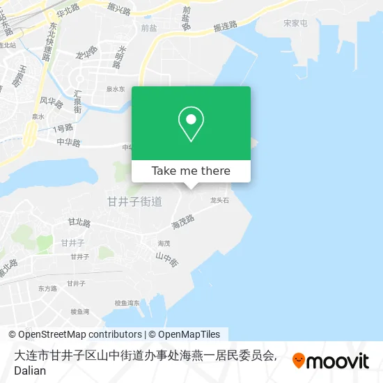大连市甘井子区山中街道办事处海燕一居民委员会 map