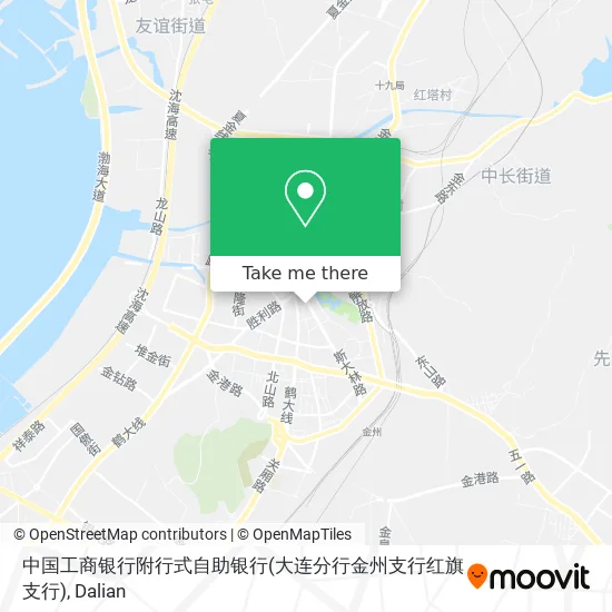 中国工商银行附行式自助银行(大连分行金州支行红旗支行) map