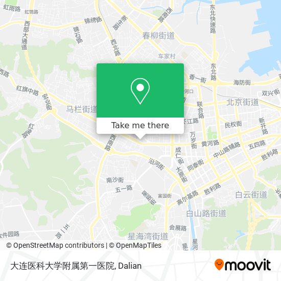 大连医科大学附属第一医院 map