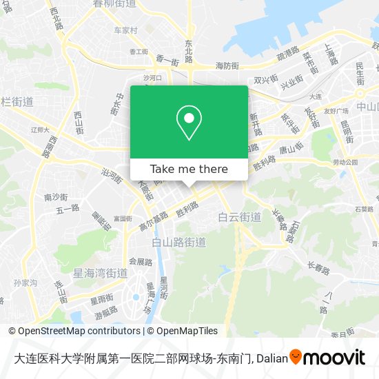 大连医科大学附属第一医院二部网球场-东南门 map