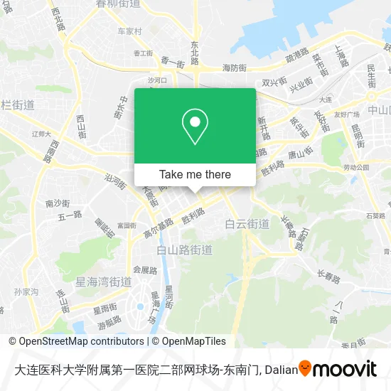 大连医科大学附属第一医院二部网球场-东南门 map
