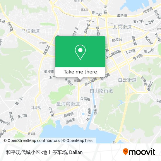 和平现代城小区-地上停车场 map