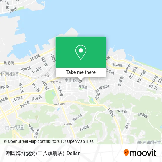 潮庭海鲜烧烤(三八旗舰店) map