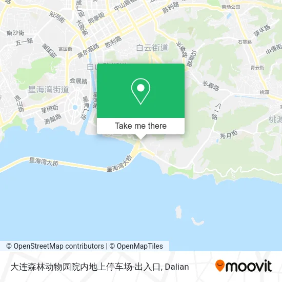 大连森林动物园院内地上停车场-出入口 map