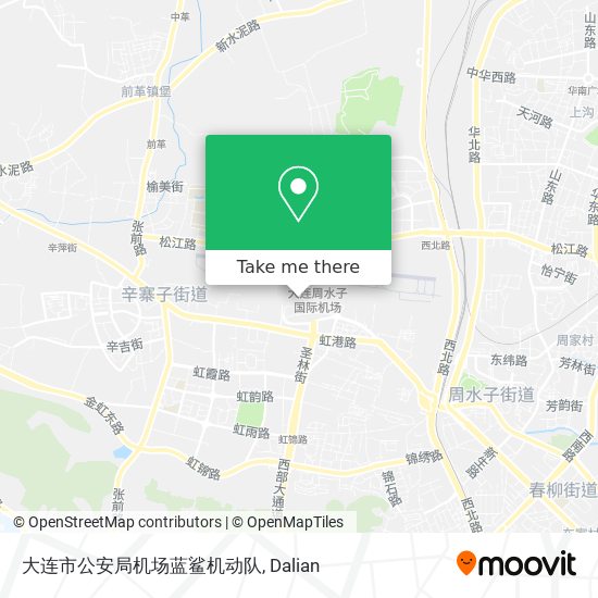 大连市公安局机场蓝鲨机动队 map