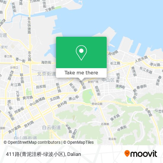 411路(青泥洼桥-绿波小区) map