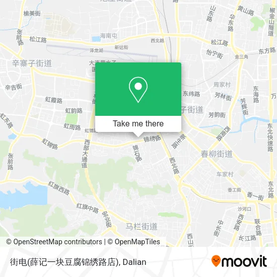 街电(薛记一块豆腐锦绣路店) map