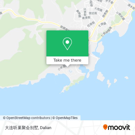 大连听巢聚会别墅 map
